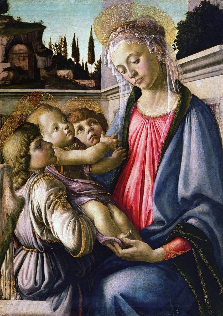 Madone avec un enfant et un ange - Sandro Botticelli