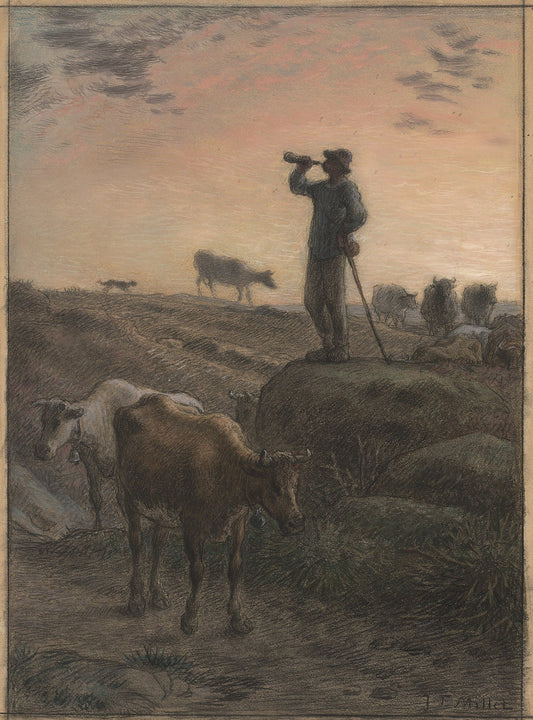 Appeler les vaches à la maison - Jean-François Millet