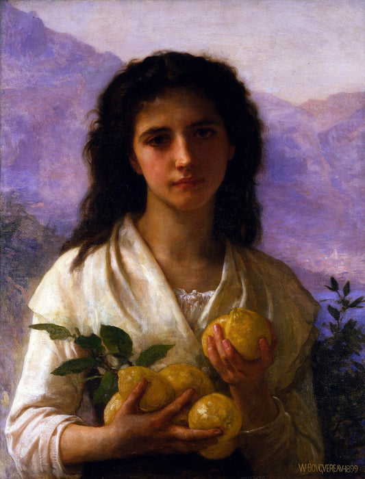 Fille tenant des citrons - William Bouguereau