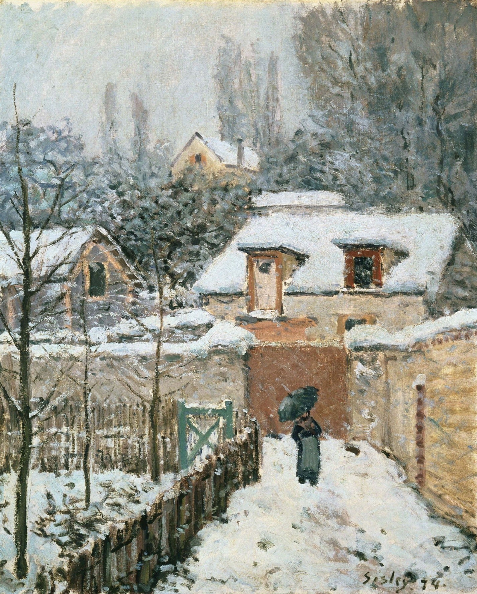 Neige à Louveciennes - Alfred Sisley