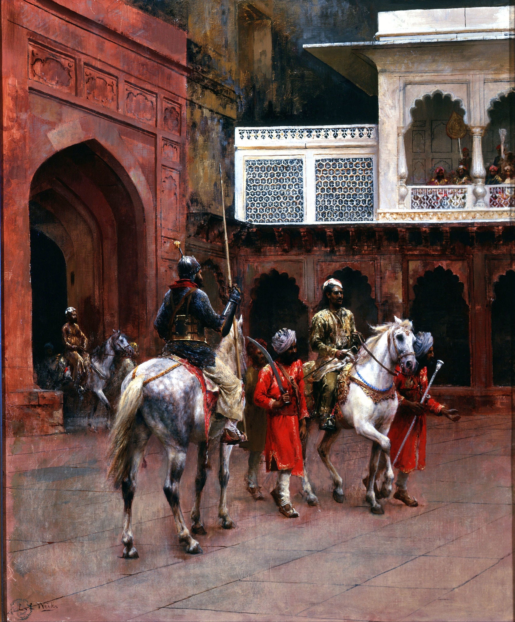 Prince indien, Palais d'Agra - Edwin Lord Weeks