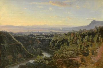 Papigno, rives escarpées et boisées - Camille Corot