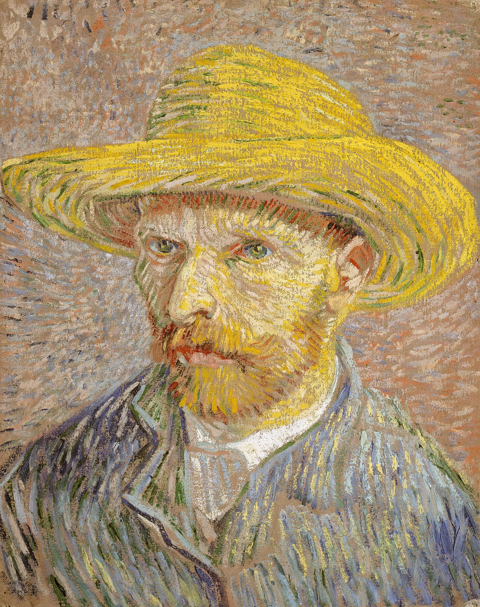 Autoportrait avec chapeau de paille de,1887 - Van Gogh