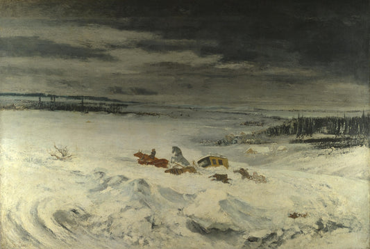 La Diligence dans la neige - Gustave Courbet