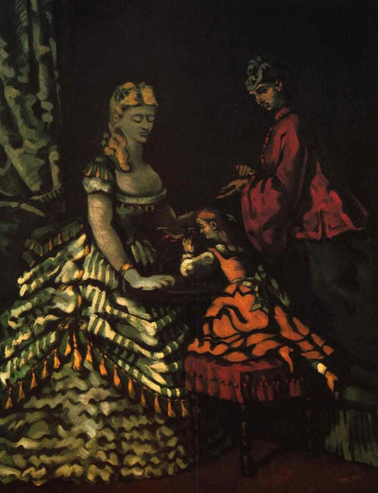 Intérieur avec deux femmes et un enfant - Paul Cézanne
