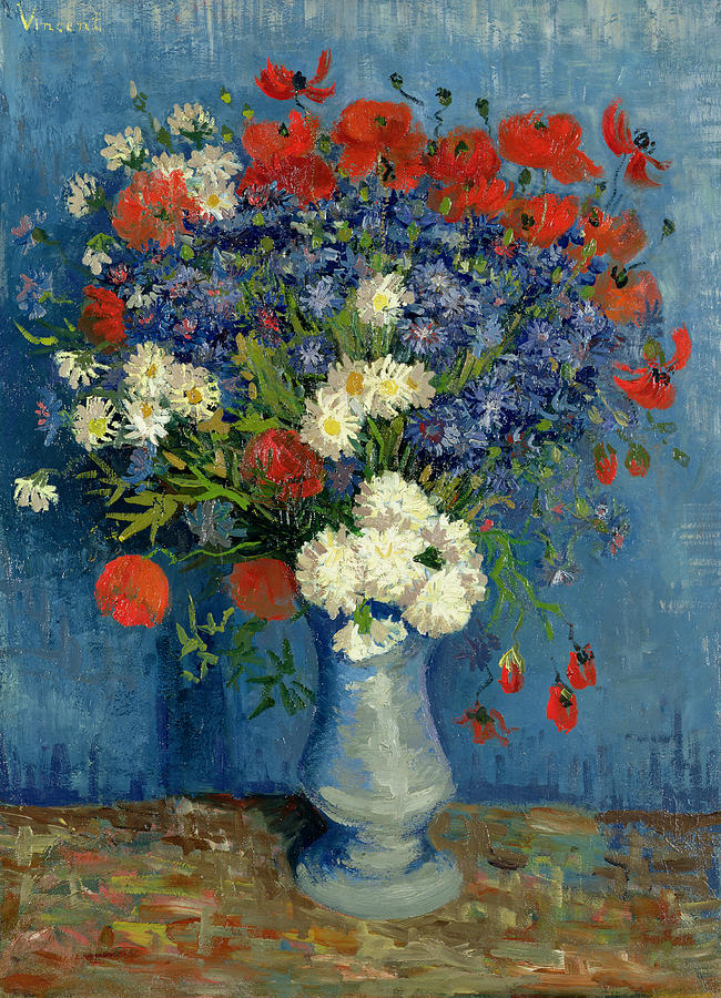 Vase avec Coquelicots et Bleuets - Van Gogh