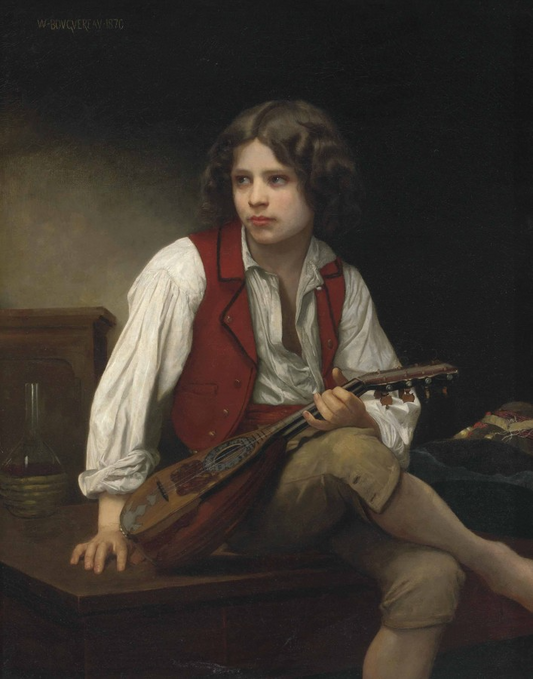 Garçon italien avec mandoline - William Bouguereau