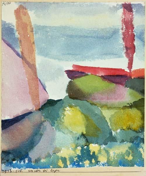 Rivage du lac sous la pluie - Paul Klee