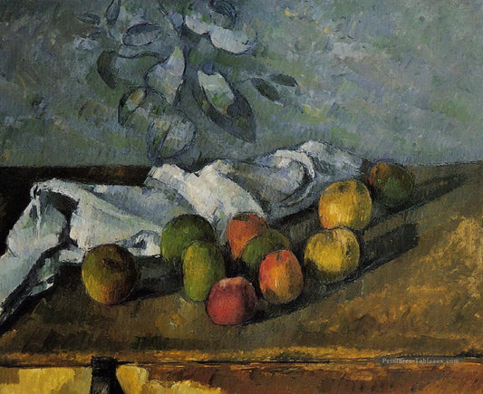 Des pommes et une serviette - Paul Cézanne