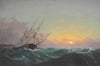 Une tempête qui s'éloigne, un navire qui glisse sur son câble, 1858 - Fitz Henry Lane