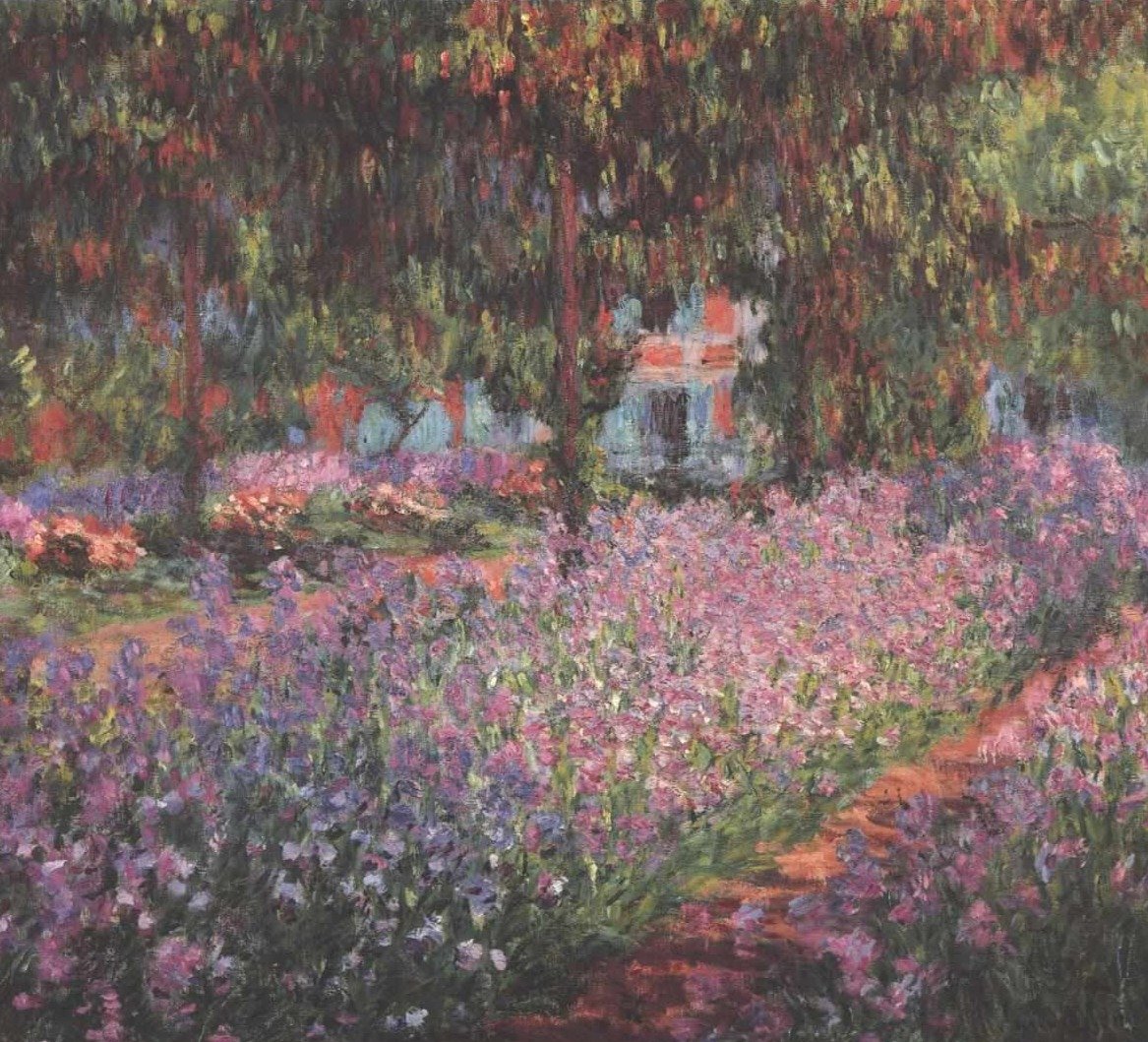 Le Jardin de l'artiste à Giverny (iris) - Claude Monet