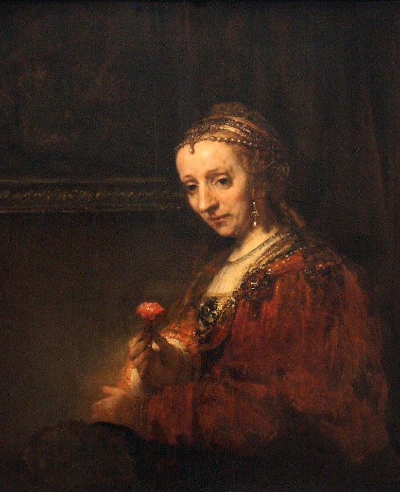 Femme avec l'oeillet - Rembrandt van Rijn