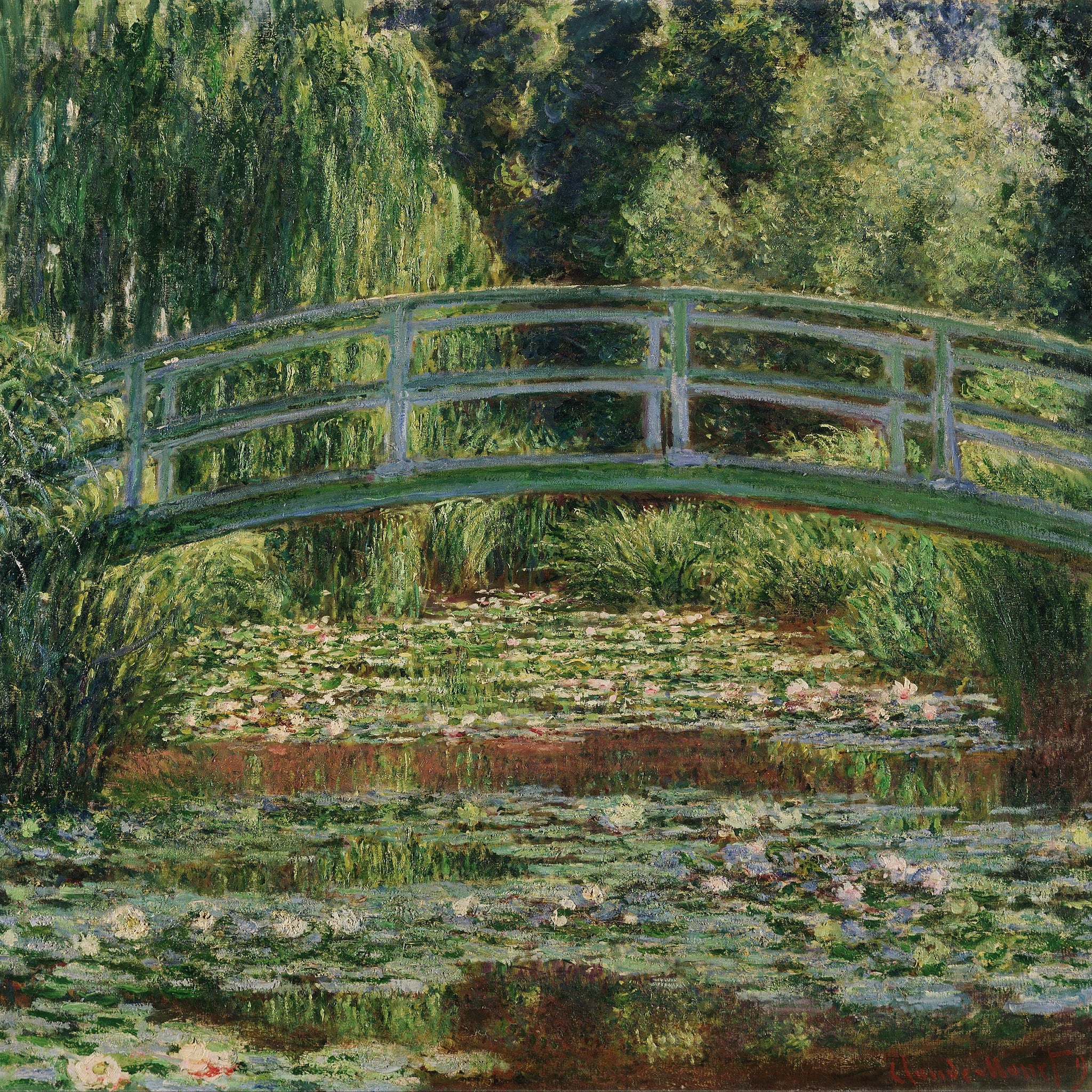 Pont japonais et bassin aux nymphéas - Claude Monet