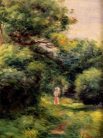 Allée dans les bois, Femme avec un enfant dans les bras - Pierre-Auguste Renoir