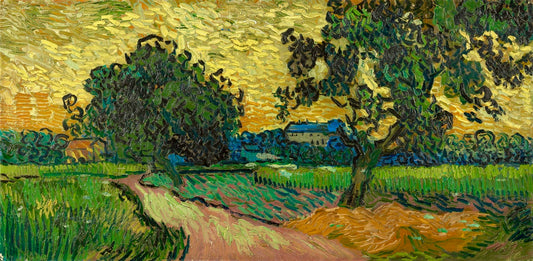 Château d'Auvers au coucher du soleil - Van Gogh