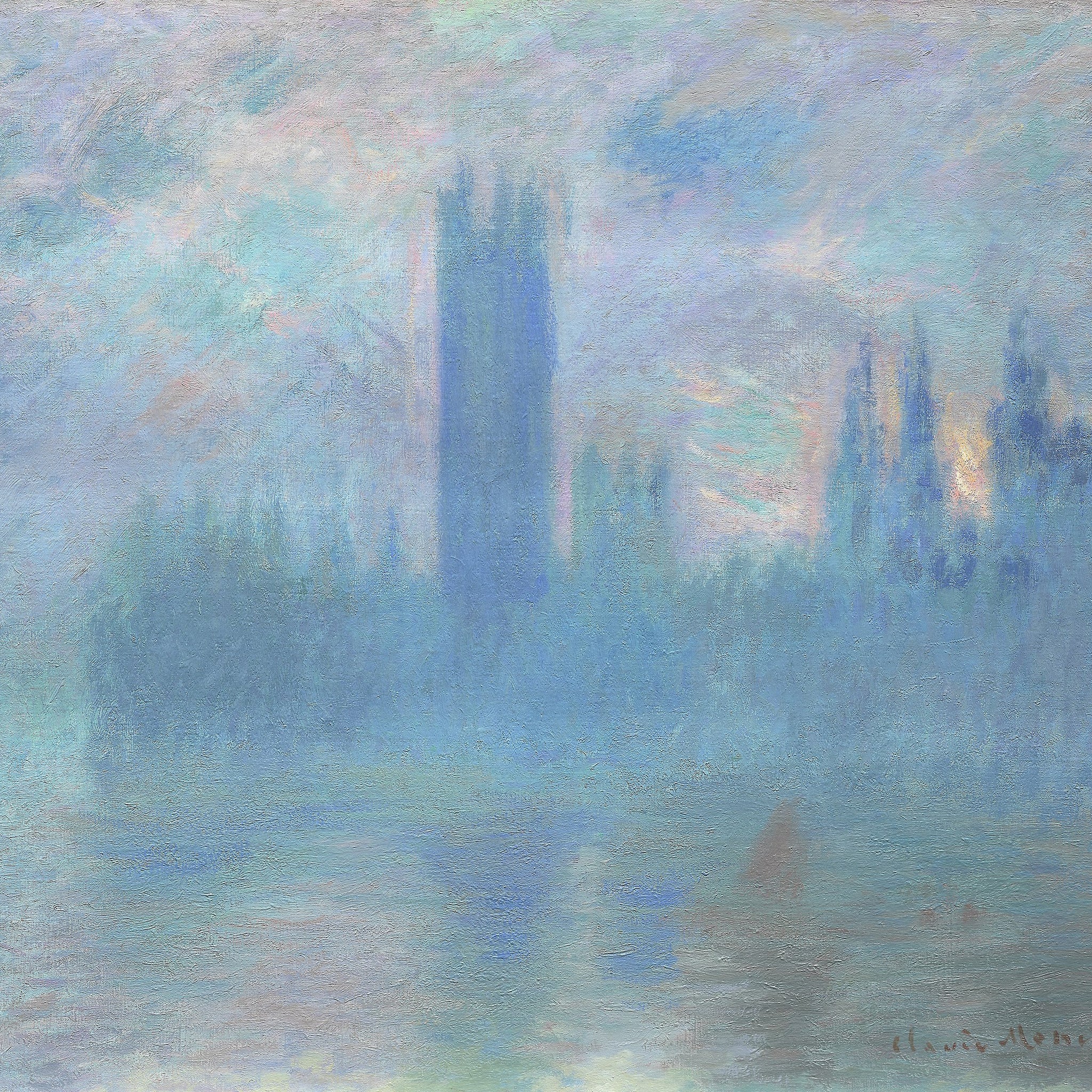 Sans titre, surnommée Le Parlement de Londres (W 1600) - Claude Monet