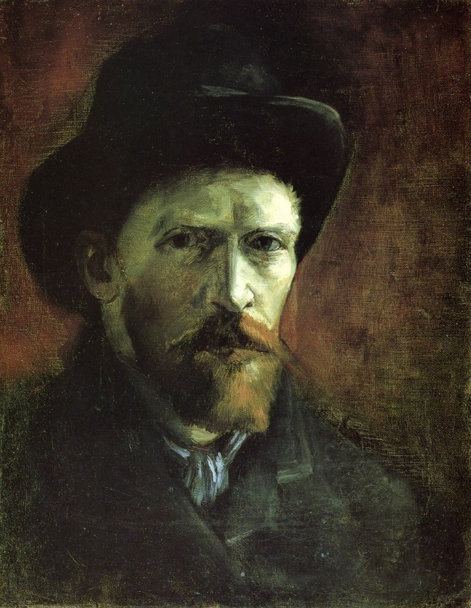 Autoportrait avec un chapeau de feutre foncé - Van Gogh