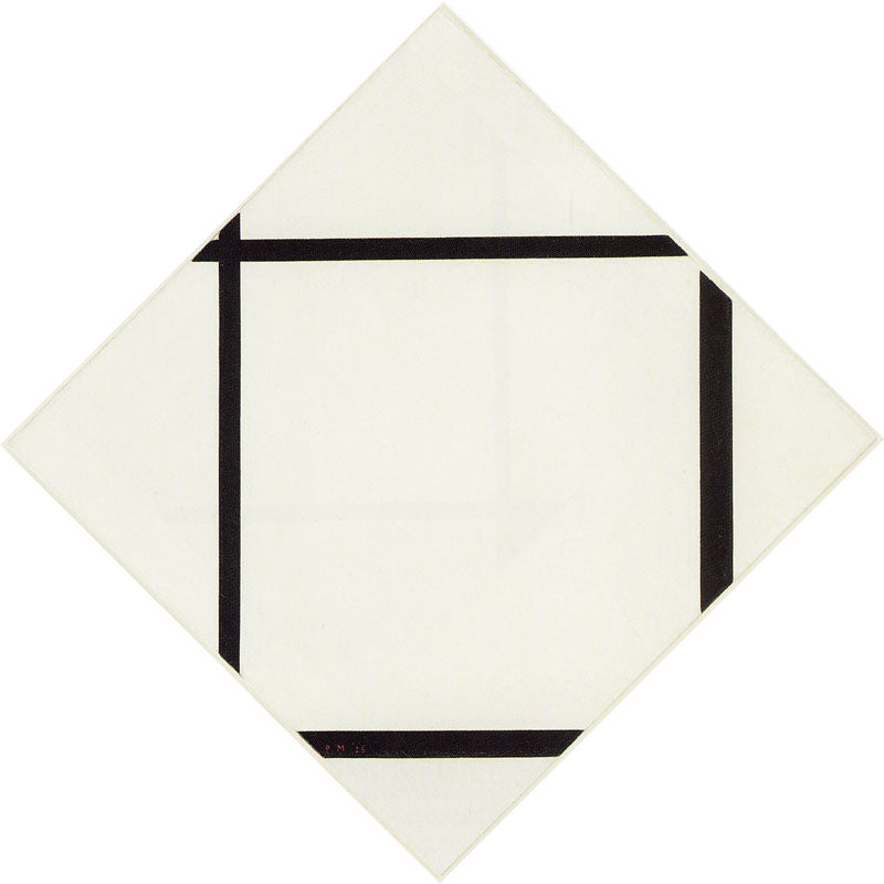 Losange à quatre lignes et gris - Mondrian