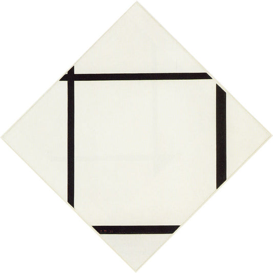 Losange à quatre lignes et gris - Mondrian
