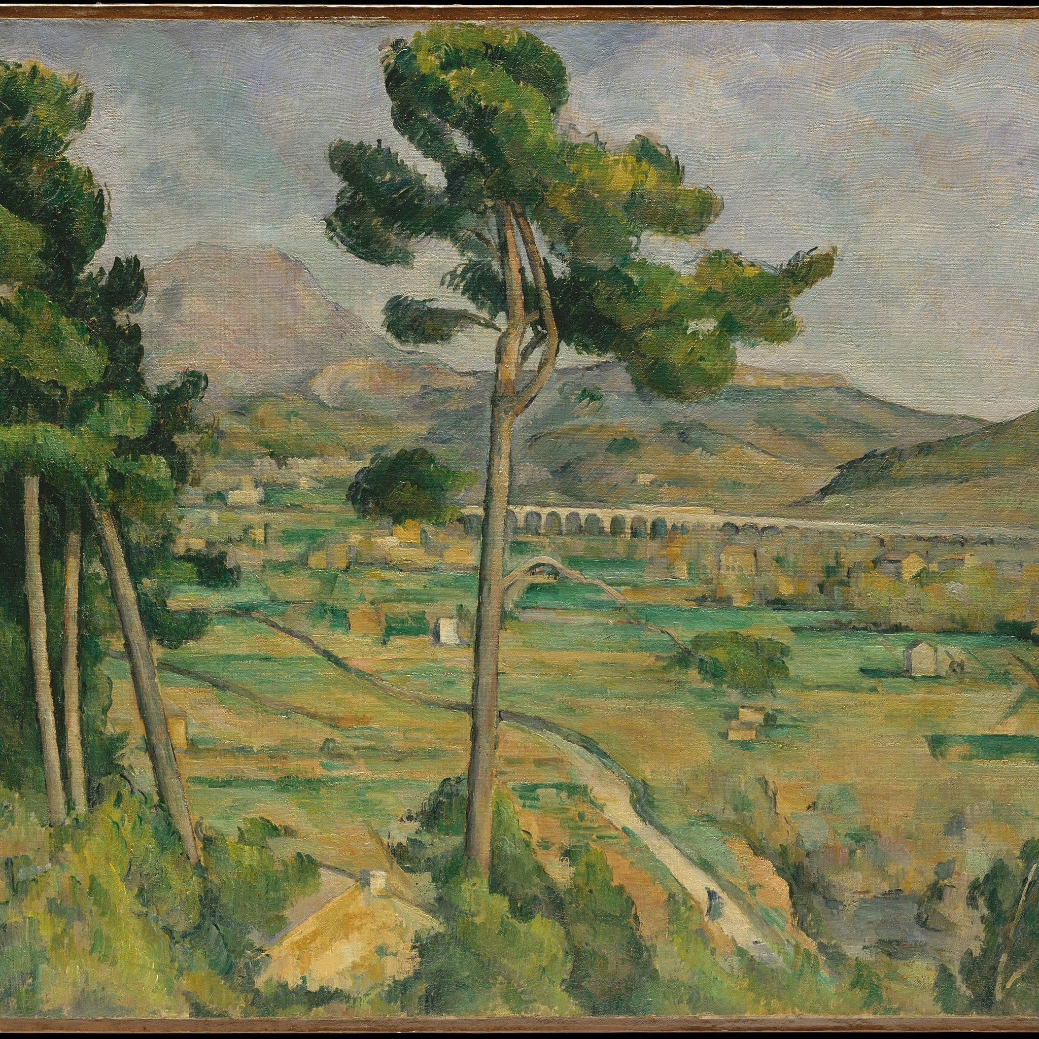 Le Mont Sainte-Victoire et le Viaduc de la Vallée de l'Arc - Paul Cézanne