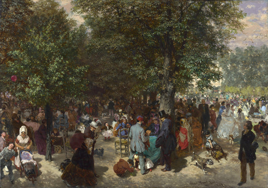 Après-midi dans les jardins des Tuileries - Adolph von Menzel