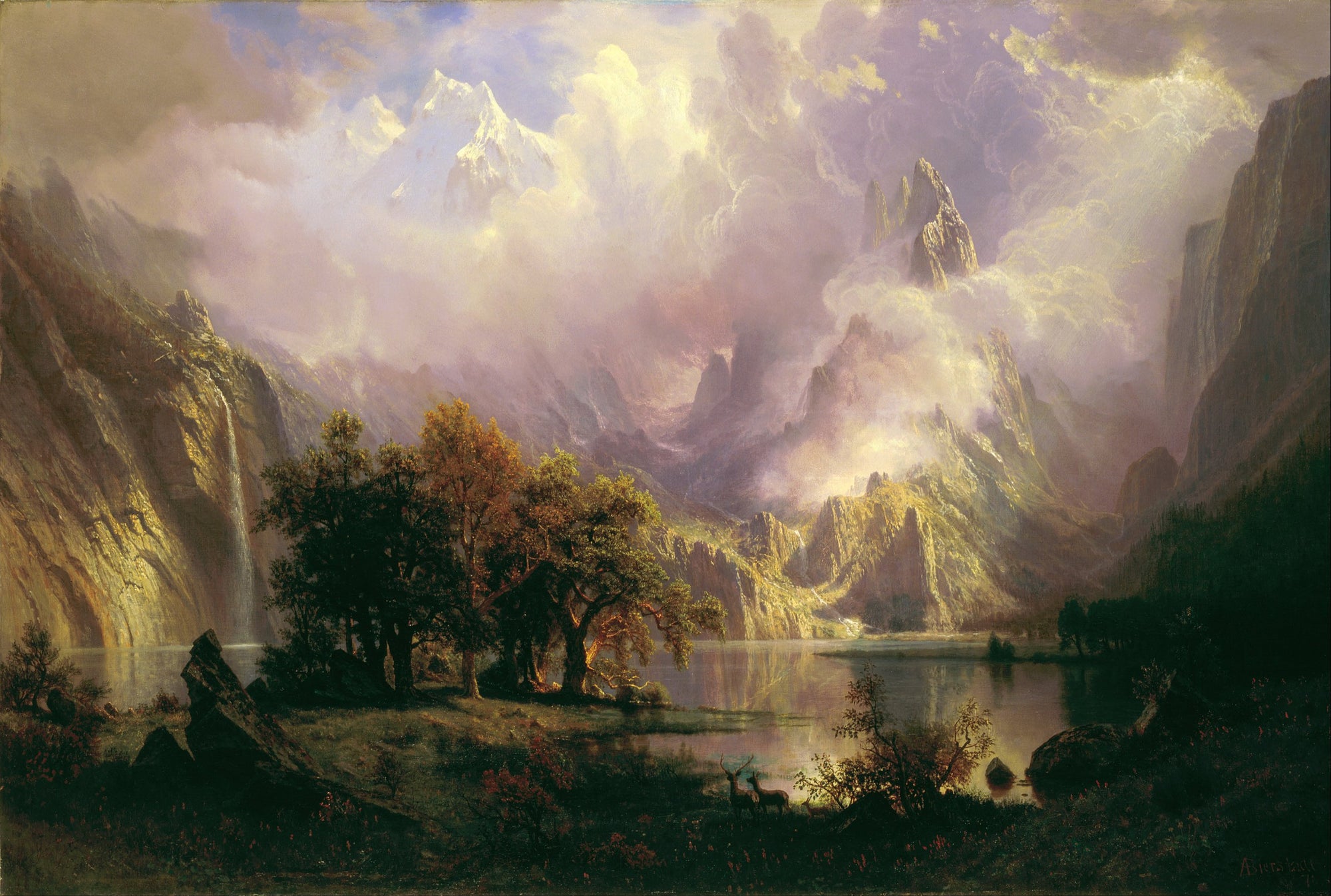 Paysage des montagnes Rocheuses - Albert Bierstadt
