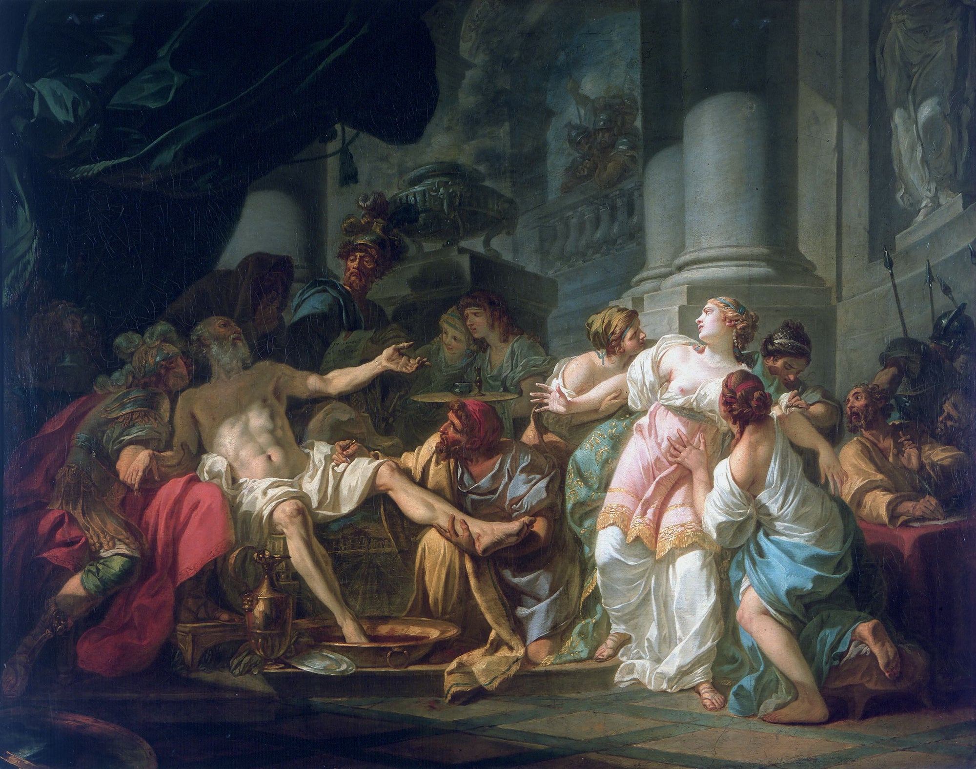 La mort de Sénèque - Jacques-Louis David