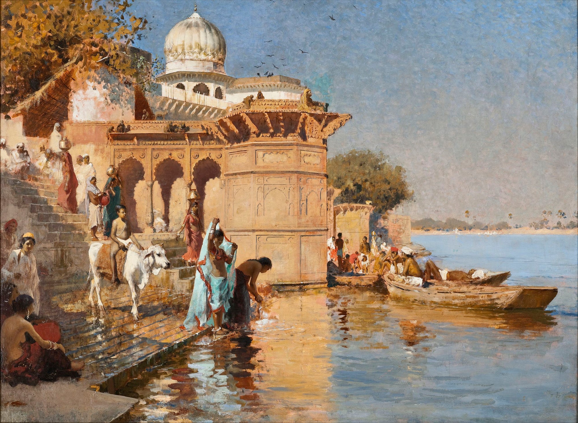 Le long des Ghats, Mathura - Edwin Lord Weeks