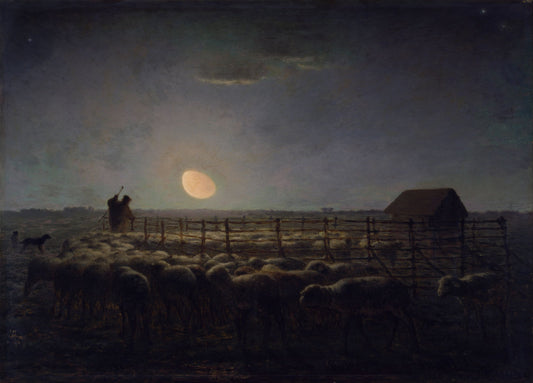 La bergerie, le clair de lune - Jean-François Millet