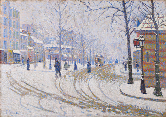 Snow, Boulevard de Clichy, Paris - Paul Signac