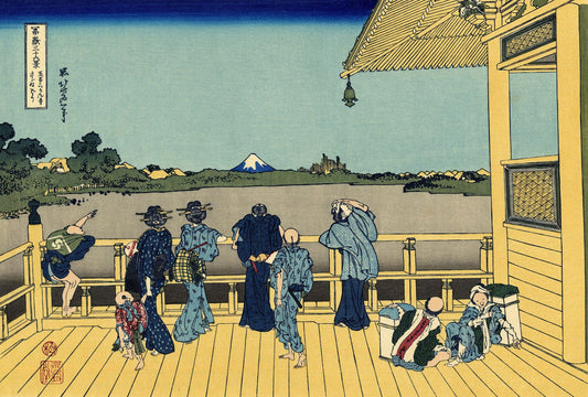 Terrasse Sazai - le Temple de 500 Rakan - Katsushika Hokusai