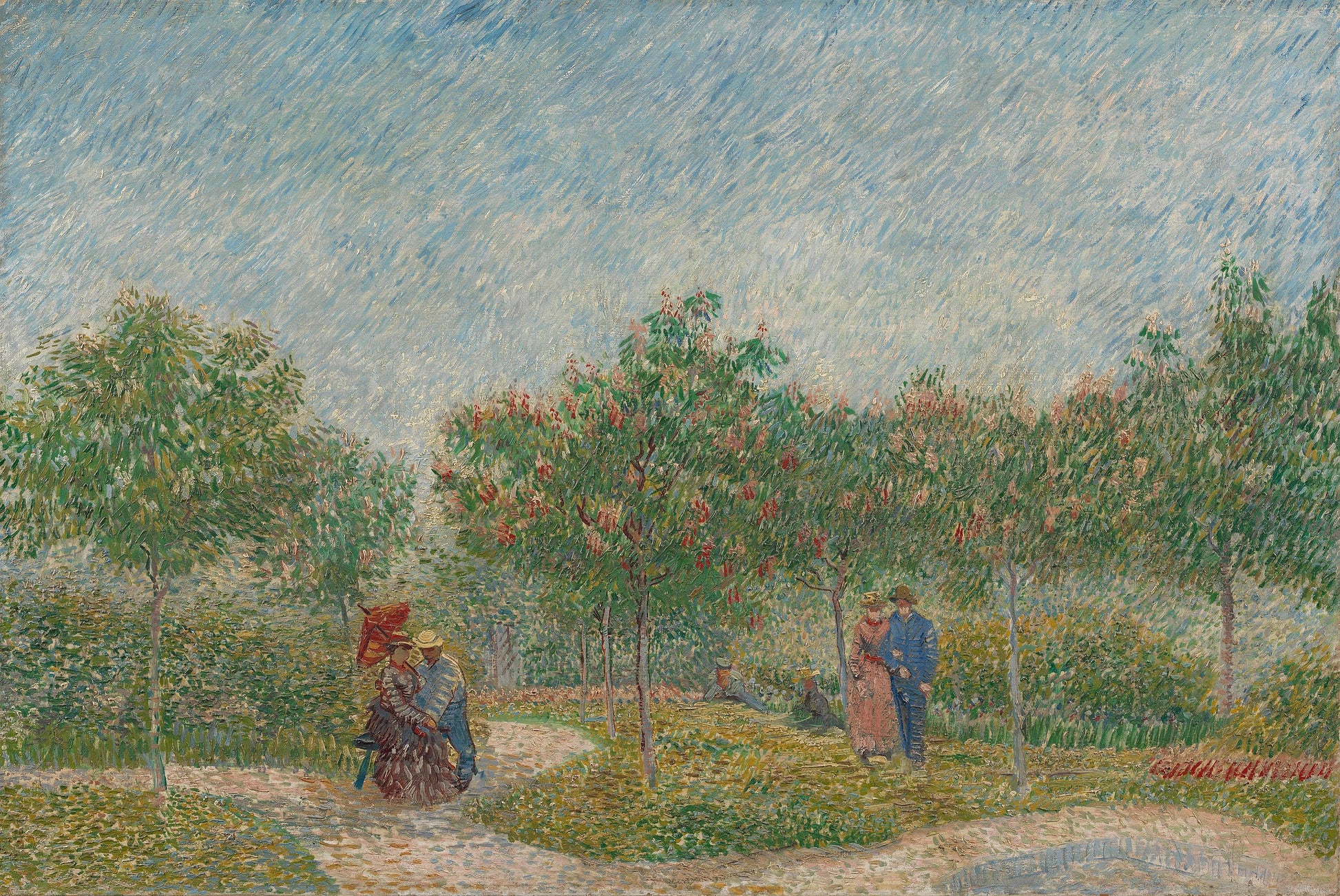 Couples d'amoureux au square saint-Pierre - Van Gogh