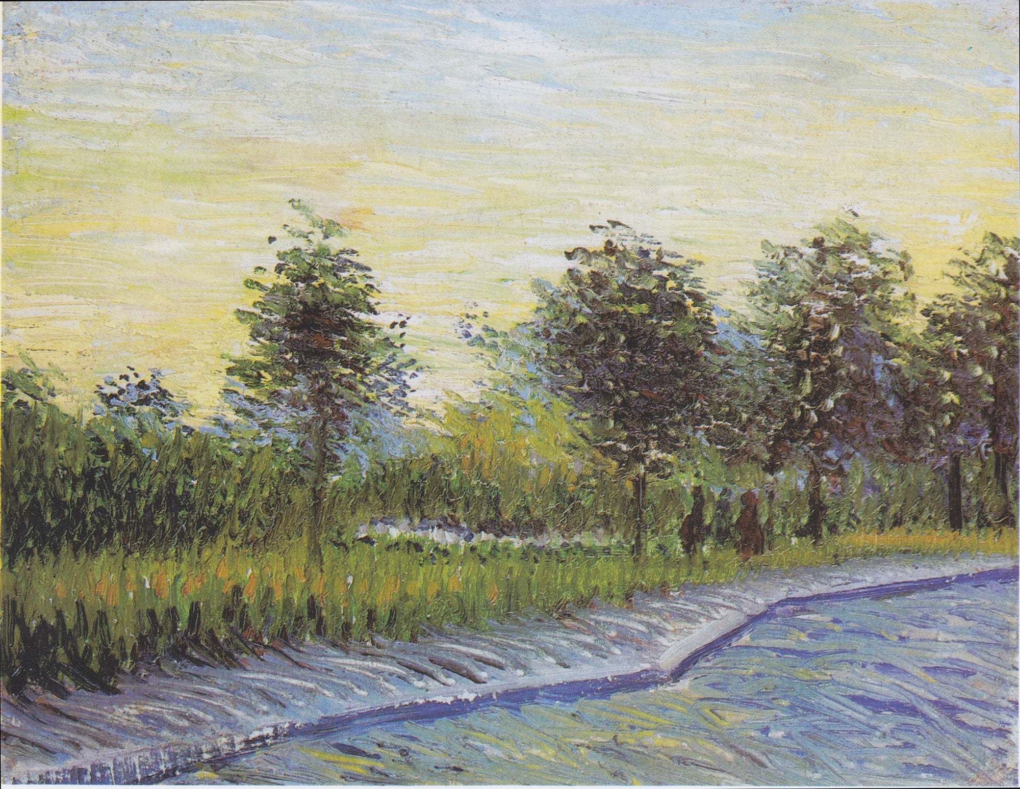Chemin dans le parc Voyer d'Argenson - Van Gogh