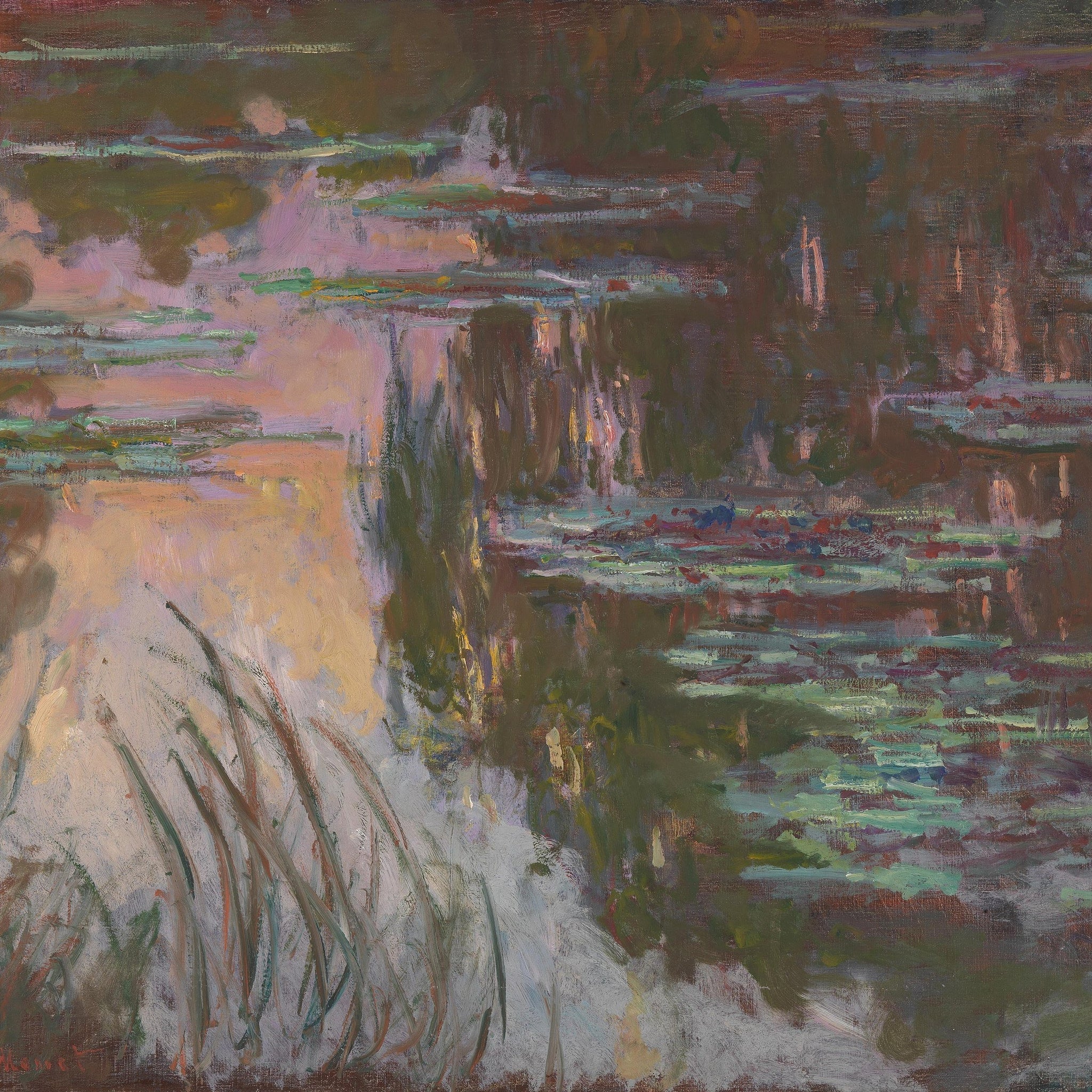 Nymphéas au soleil couchant - Claude Monet
