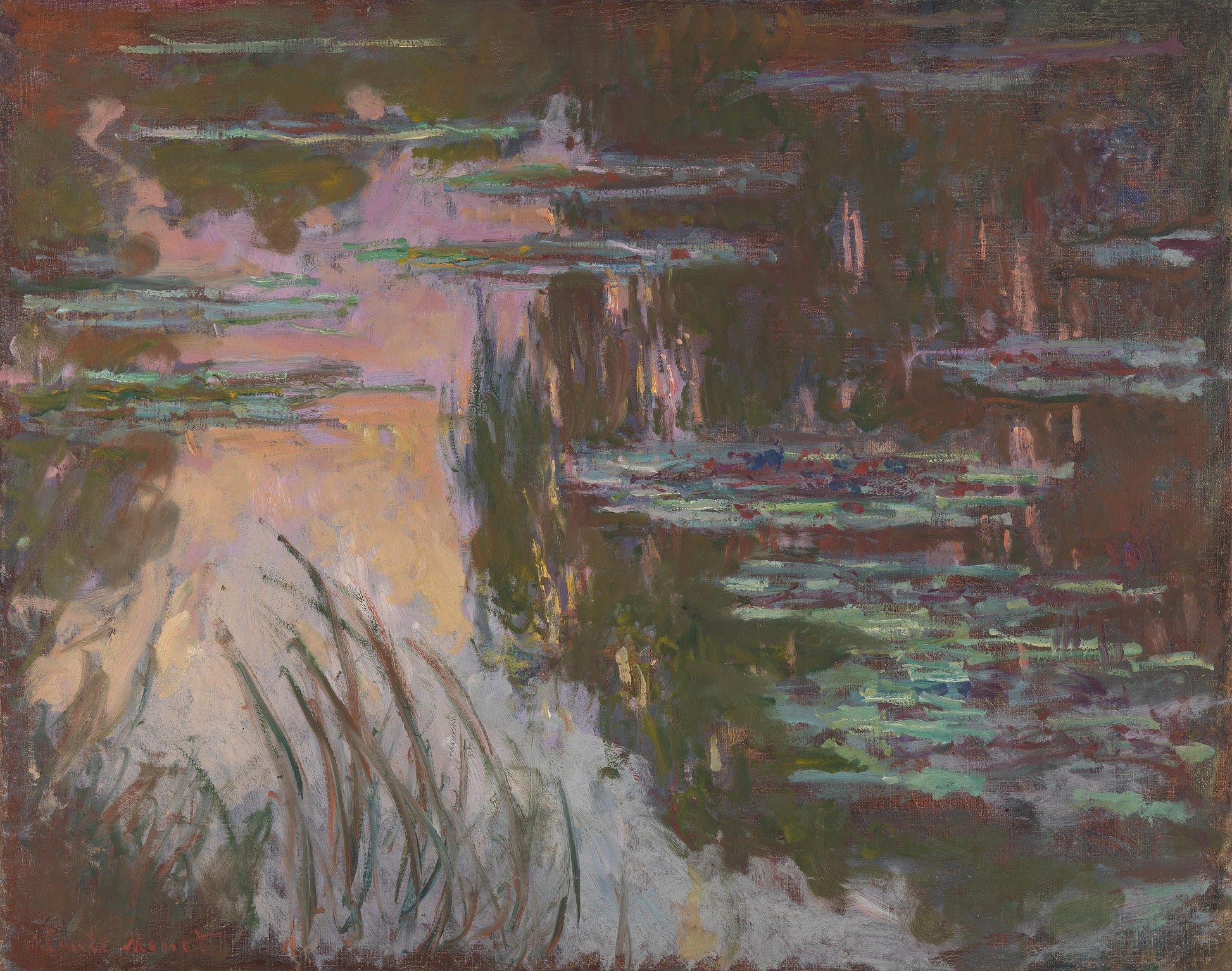 Nymphéas au soleil couchant - Claude Monet