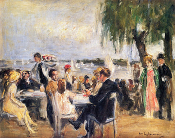 Café terrace à l'Elbe - Max Liebermann