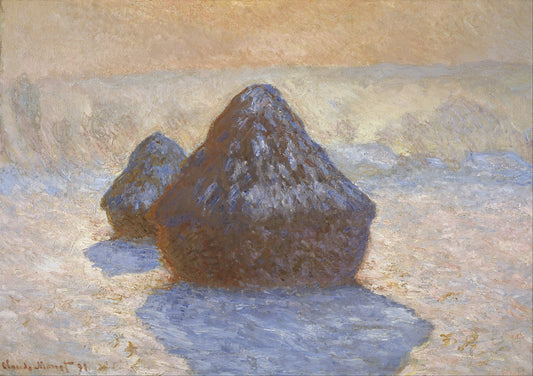 Les meules de foin : Effet de neige - Claude Monet