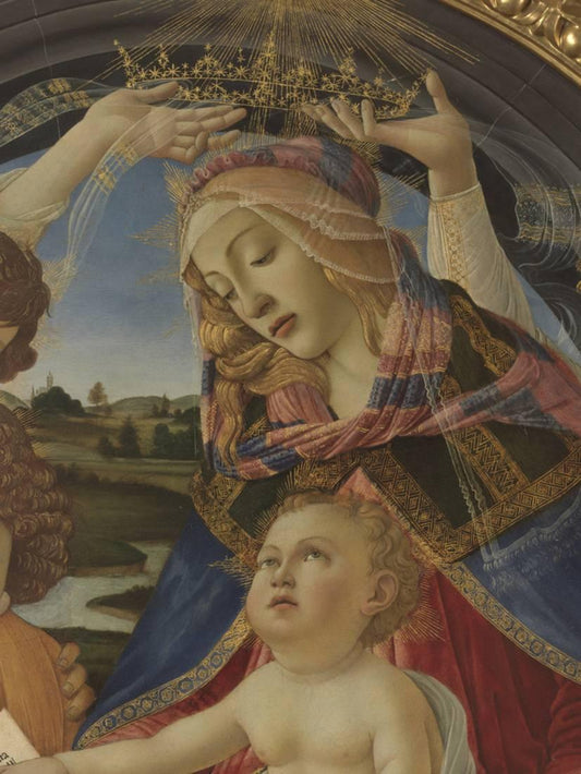 Madonna del Magnificat ou Madone (Vierge) a l enfant et cinq ange - Sandro Botticelli