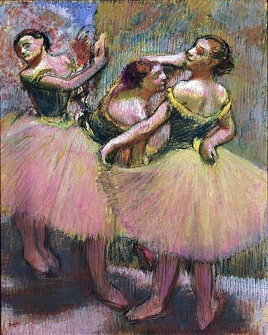 Trois danseuses avec des corsages verts - Edgar Degas