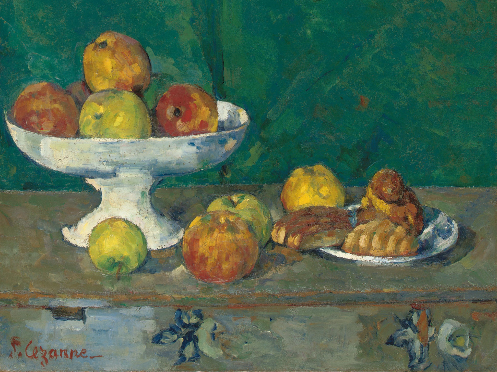 Nature morte avec des pommes et des petits gâteaux - Paul Cézanne