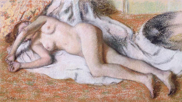 Après le bain ou, Nu couché - Edgar Degas