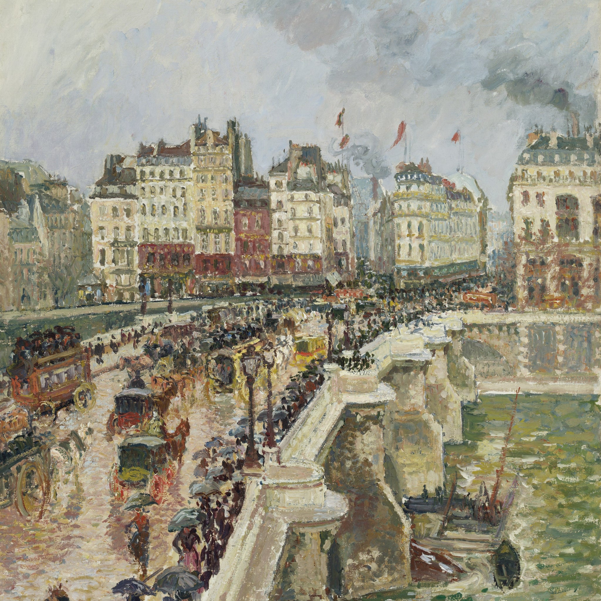 Le pont neuf - Camille Pissarro