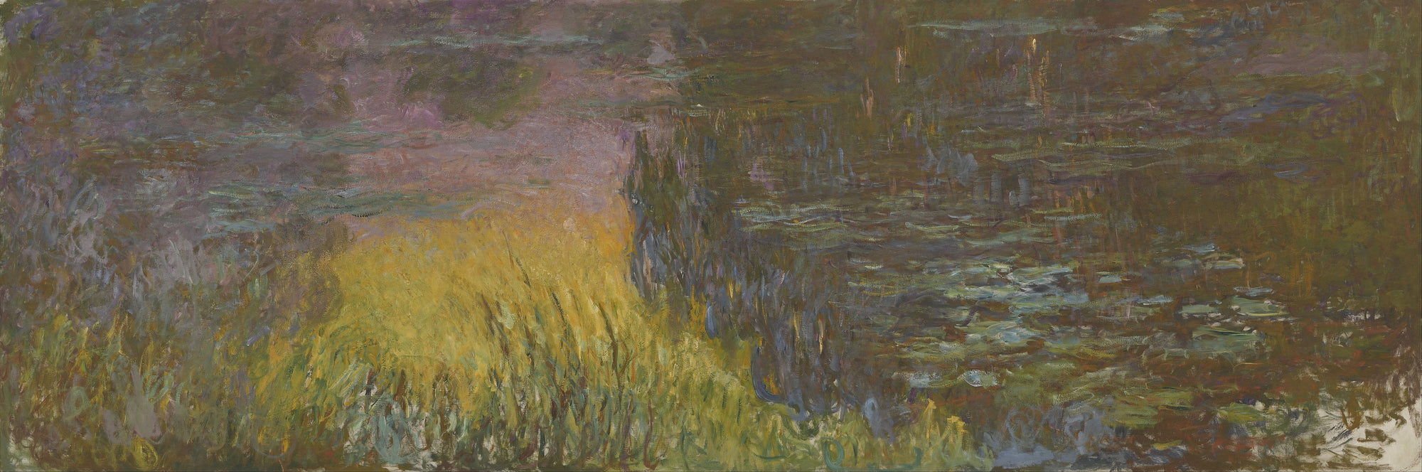 Nymphéas, Soleil couchant - Claude Monet