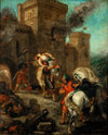 Rebecca violée par un Templier lors du sac du château de Frondeboeuf - Eugène Delacroix