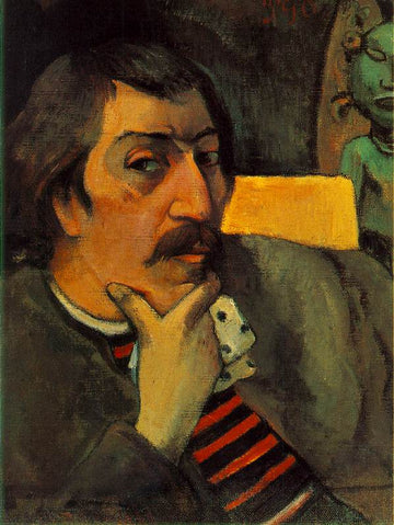 Autoportrait avec l'idole 1893 - Paul Gauguin