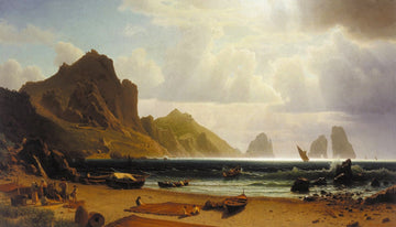 La Marina Piccola, Capri - Albert Bierstadt
