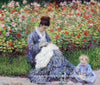 Camille Monet et l’enfant au jardin - Tableau Monet