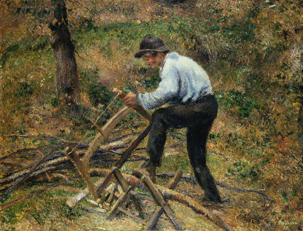 Père Melonbeim des scies à bois - Camille Pissarro