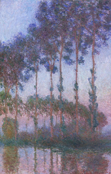 Peupliers au bord de l'Epte, crépuscule - Claude Monet