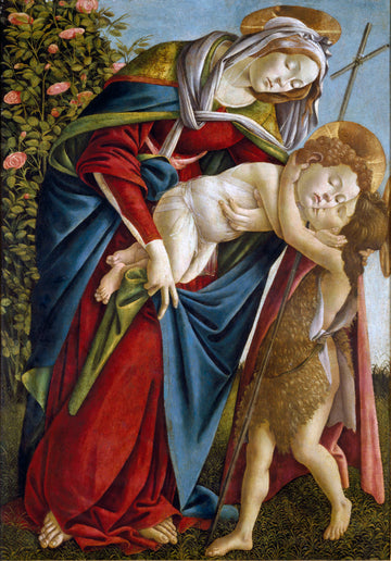 La Madone avec l'enfant et le garçon Jean - Sandro Botticelli